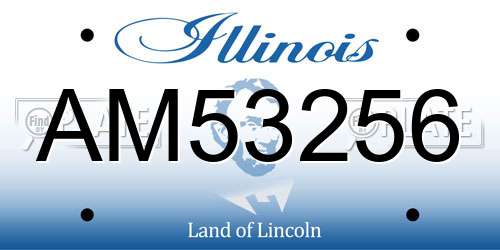 AM53256 Illinois License Plate