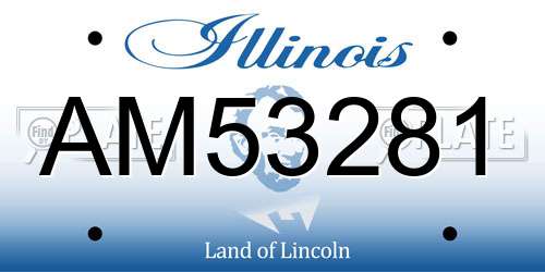 AM53281 Illinois License Plate