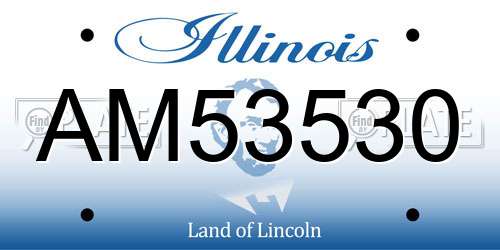 AM53530 Illinois License Plate