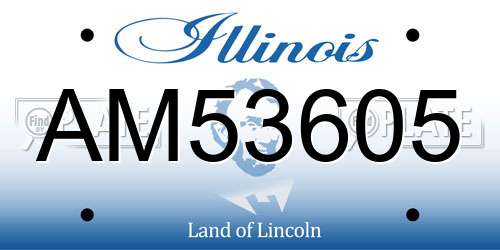 AM53605 Illinois License Plate