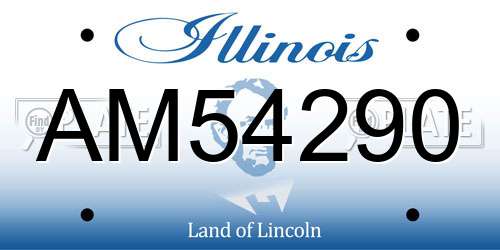 AM54290 Illinois License Plate