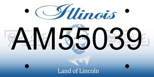 AM55039 Illinois License Plate