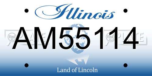 AM55114 Illinois License Plate