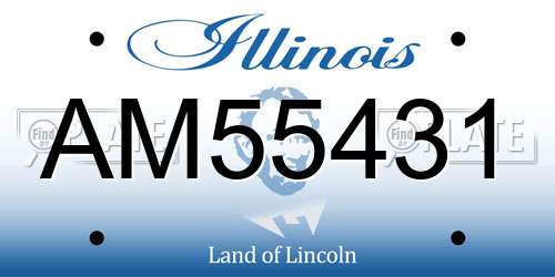 AM55431 Illinois License Plate