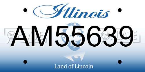 AM55639 Illinois License Plate