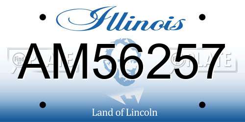 AM56257 Illinois License Plate