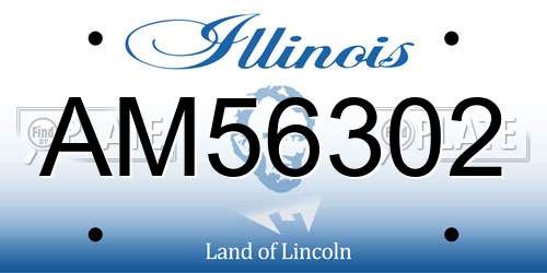 AM56302 Illinois License Plate