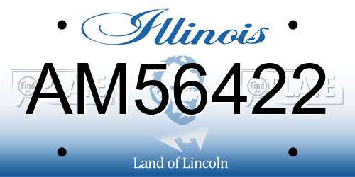 AM56422 Illinois License Plate