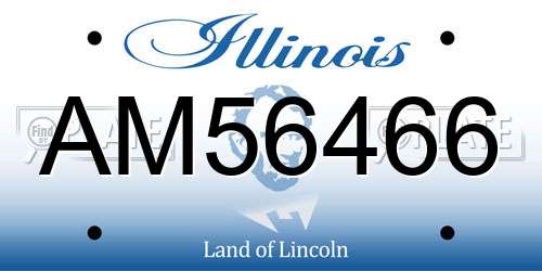 AM56466 Illinois License Plate