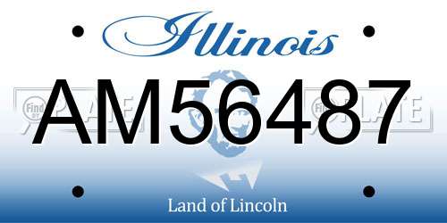 AM56487 Illinois License Plate
