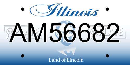 AM56682 Illinois License Plate