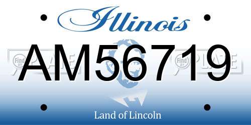 AM56719 Illinois License Plate