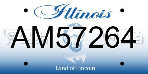 AM57264 Illinois License Plate