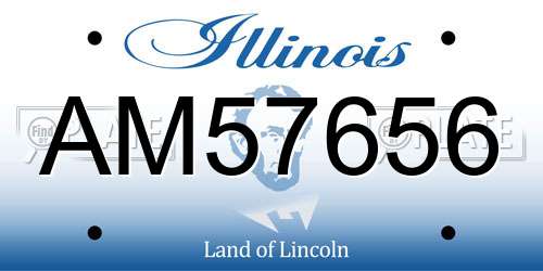 AM57656 Illinois License Plate