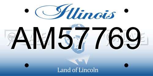 AM57769 Illinois License Plate