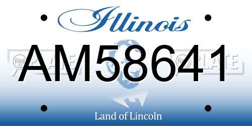 AM58641 Illinois License Plate
