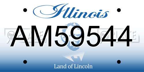 AM59544 Illinois License Plate