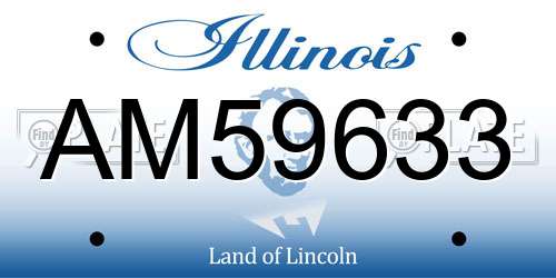 AM59633 Illinois License Plate