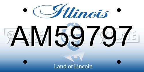 AM59797 Illinois License Plate