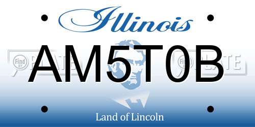 AM5T0B Illinois License Plate