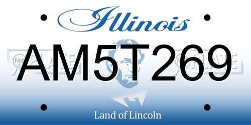 AM5T269 Illinois License Plate