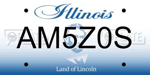 AM5Z0S Illinois License Plate
