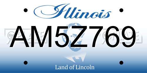 AM5Z769 Illinois License Plate