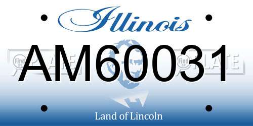 AM60031 Illinois License Plate