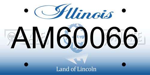 AM60066 Illinois License Plate