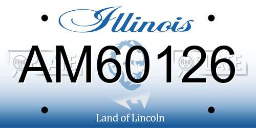 AM60126 Illinois License Plate