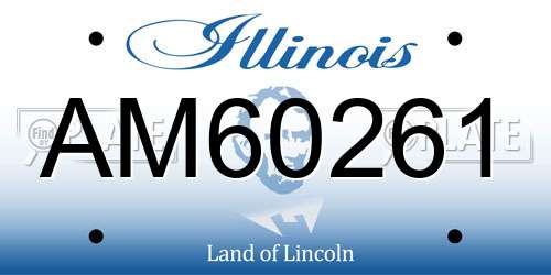 AM60261 Illinois License Plate