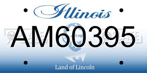 AM60395 Illinois License Plate