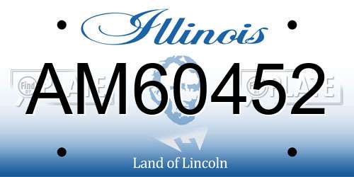 AM60452 Illinois License Plate