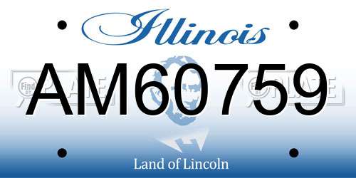 AM60759 Illinois License Plate