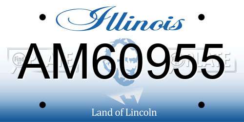 AM60955 Illinois License Plate