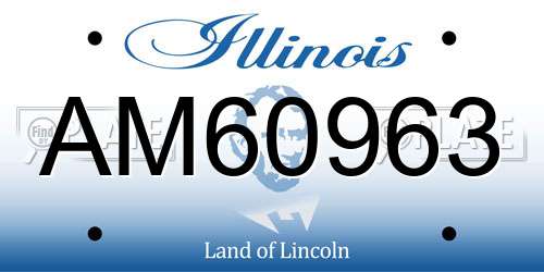 AM60963 Illinois License Plate