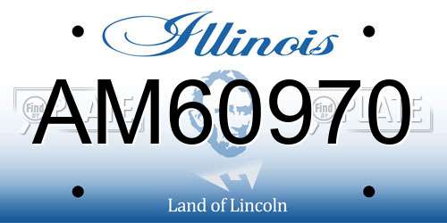 AM60970 Illinois License Plate