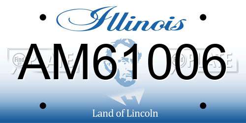 AM61006 Illinois License Plate