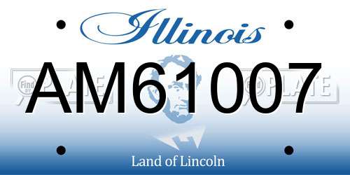 AM61007 Illinois License Plate
