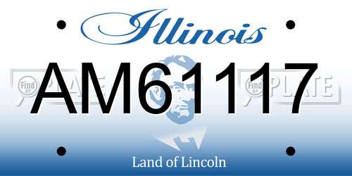 AM61117 Illinois License Plate