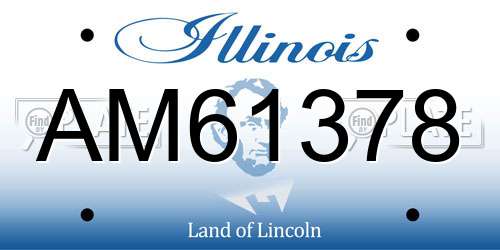 AM61378 Illinois License Plate