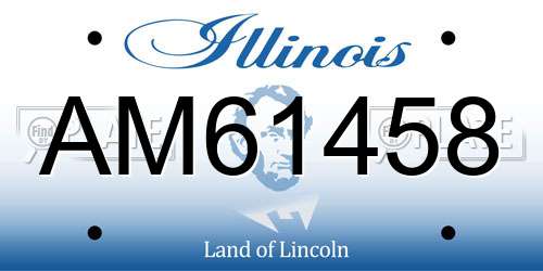 AM61458 Illinois License Plate