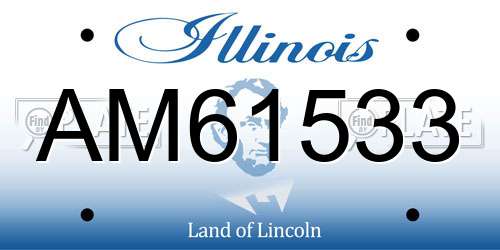 AM61533 Illinois License Plate