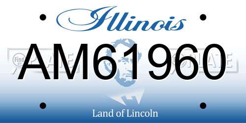 AM61960 Illinois License Plate