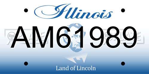 AM61989 Illinois License Plate