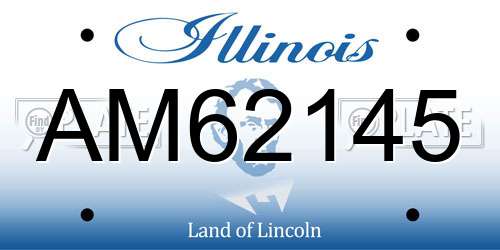 AM62145 Illinois License Plate