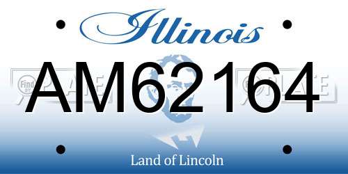AM62164 Illinois License Plate