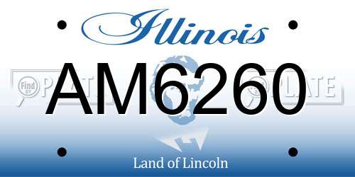 AM6260 Illinois License Plate