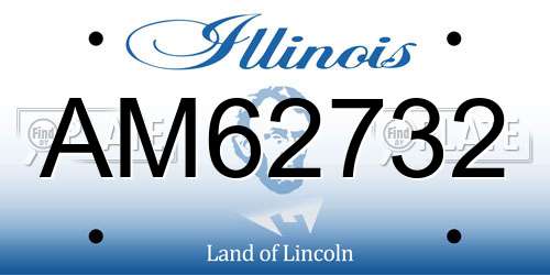 AM62732 Illinois License Plate