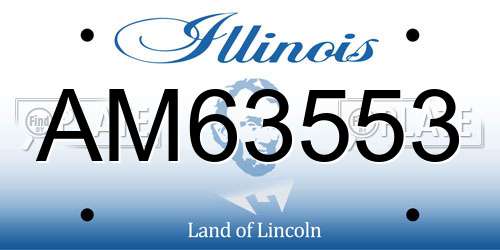 AM63553 Illinois License Plate
